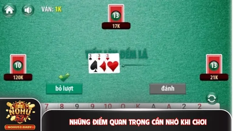 Những điểm quan trọng cần nhớ khi chơi